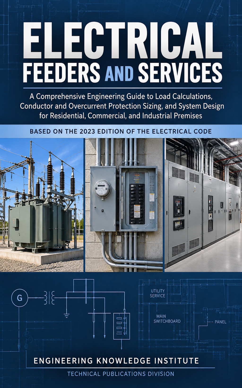 Electrical Feeders and Services: A Comprehensive Engineering Guide to Load Calculations, Conductor and Overcurrent Protection Sizing, and System Design for Residential, Commercial, & Industrial — book cover