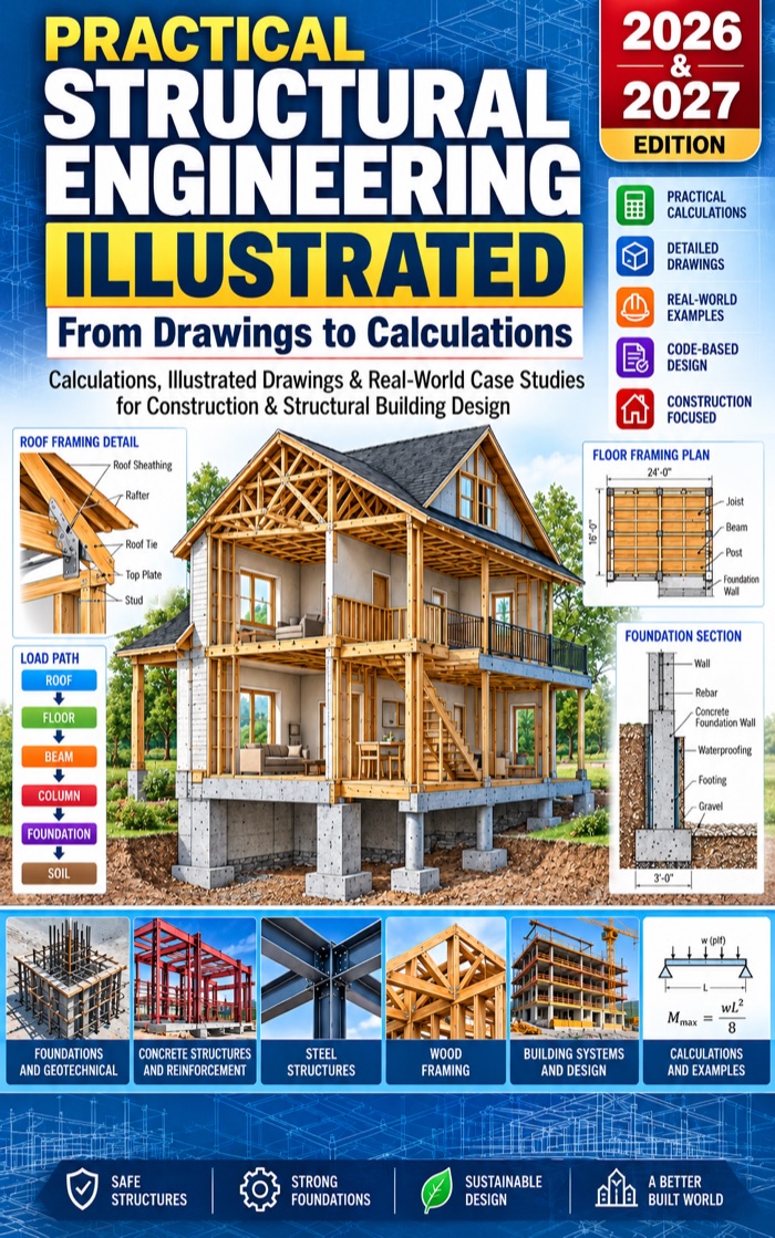Practical Structural Engineering Illustrated: From Drawings to Calculations: Calculations, Illustrated Drawings & Real-World Case Studies for Construction & Structural Building Design — book cover