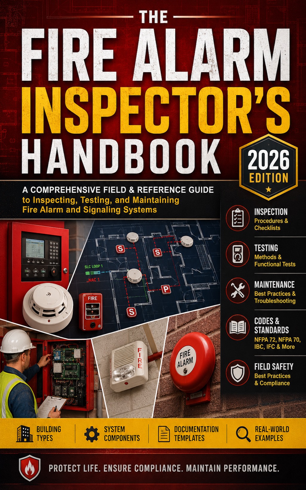 The Fire Alarm Inspector's Handbook: A Comprehensive Field & Reference Guide to Inspecting, Testing, and Maintaining Fire Alarm and Signaling Systems — book cover