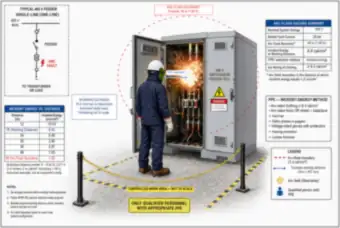 Arc Flash in a 480 V Switchgear Cell: Boundary, Incident Energy and PPE (thumbnail)