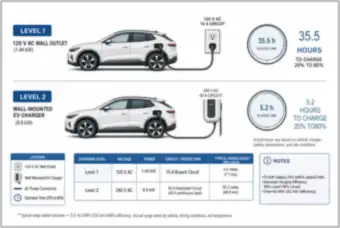 EV Charging Levels: Level 1 vs. Level 2 Time to Charge 20% to 80% (thumbnail)