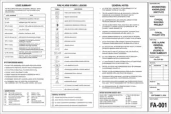 Fire Alarm General Notes, Legend and Code Summary (thumbnail)