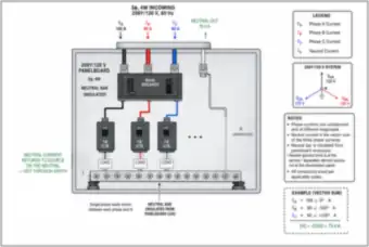 Neutral Bar Current in a 208Y/120 V Panelboard: 79.4 A Vector Sum (thumbnail)