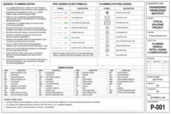 Plumbing General Notes, Legend and Abbreviations (thumbnail)