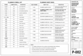Plumbing Symbol List and Sheet Index (thumbnail)