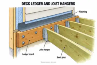 Deck Ledger and Joist Hangers (thumbnail)