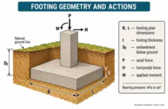 Footing Geometry and Applied Actions (thumbnail)