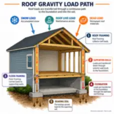 Roof Gravity Loads through a Wood House — thumbnail
