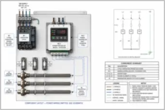 Three-Phase Process Heater Bank: Contactor, Power Controller and Fuses (thumbnail)