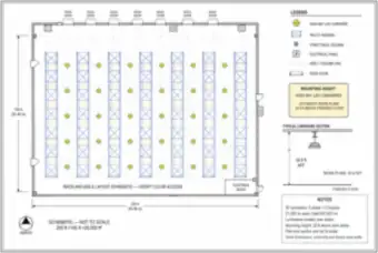 Warehouse Floor Plan: High-Bay Lighting over Racking Aisles (thumbnail)