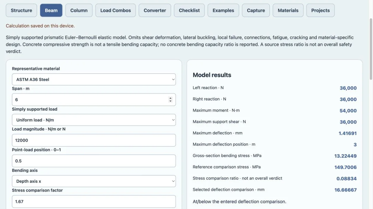 Structural Evaluation purchased Web App workspace